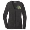 (KM) Ladies Marled Cardigan Sweater Thumbnail