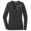 (KM) Ladies Marled Cardigan Sweater Thumbnail