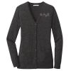(KM) Ladies Marled Cardigan Sweater Thumbnail