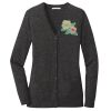 (KM) Ladies Marled Cardigan Sweater Thumbnail
