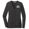 (KM) Ladies Marled Cardigan Sweater Thumbnail