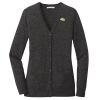 (KM) Ladies Marled Cardigan Sweater Thumbnail