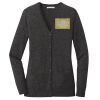 (KM) Ladies Marled Cardigan Sweater Thumbnail