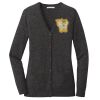 (KM) Ladies Marled Cardigan Sweater Thumbnail