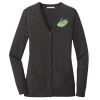 (KM) Ladies Marled Cardigan Sweater Thumbnail