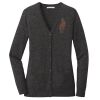(KM) Ladies Marled Cardigan Sweater Thumbnail
