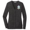 (KM) Ladies Marled Cardigan Sweater Thumbnail