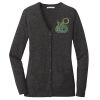 (KM) Ladies Marled Cardigan Sweater Thumbnail