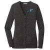 (KM) Ladies Marled Cardigan Sweater Thumbnail