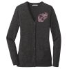 (KM) Ladies Marled Cardigan Sweater Thumbnail