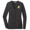(KM) Ladies Marled Cardigan Sweater Thumbnail
