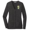 (KM) Ladies Marled Cardigan Sweater Thumbnail