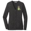 (KM) Ladies Marled Cardigan Sweater Thumbnail