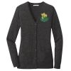 (KM) Ladies Marled Cardigan Sweater Thumbnail