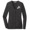 (KM) Ladies Marled Cardigan Sweater Thumbnail