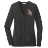 (KM) Ladies Marled Cardigan Sweater Thumbnail