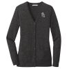 (KM) Ladies Marled Cardigan Sweater Thumbnail