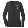 (KM) Ladies Marled Cardigan Sweater Thumbnail