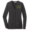 (KM) Ladies Marled Cardigan Sweater Thumbnail