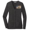 (KM) Ladies Marled Cardigan Sweater Thumbnail