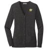 (KM) Ladies Marled Cardigan Sweater Thumbnail
