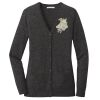 (KM) Ladies Marled Cardigan Sweater Thumbnail