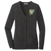 (KM) Ladies Marled Cardigan Sweater Thumbnail