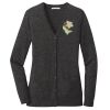 (KM) Ladies Marled Cardigan Sweater Thumbnail