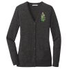 (KM) Ladies Marled Cardigan Sweater Thumbnail