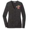 (KM) Ladies Marled Cardigan Sweater Thumbnail