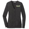 (KM) Ladies Marled Cardigan Sweater Thumbnail