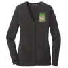 (KM) Ladies Marled Cardigan Sweater Thumbnail