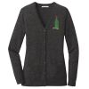 (KM) Ladies Marled Cardigan Sweater Thumbnail