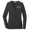 (KM) Ladies Marled Cardigan Sweater Thumbnail