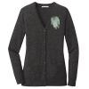 (KM) Ladies Marled Cardigan Sweater Thumbnail