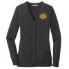 (KM) Ladies Marled Cardigan Sweater Thumbnail