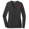 (KM) Ladies Marled Cardigan Sweater Thumbnail