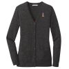 (KM) Ladies Marled Cardigan Sweater Thumbnail
