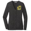 (KM) Ladies Marled Cardigan Sweater Thumbnail