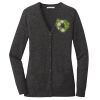 (KM) Ladies Marled Cardigan Sweater Thumbnail