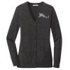 (KM) Ladies Marled Cardigan Sweater Thumbnail