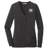 (KM) Ladies Marled Cardigan Sweater Thumbnail
