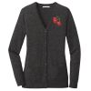 (KM) Ladies Marled Cardigan Sweater Thumbnail