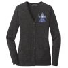 (KM) Ladies Marled Cardigan Sweater Thumbnail