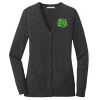 (KM) Ladies Marled Cardigan Sweater Thumbnail