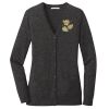(KM) Ladies Marled Cardigan Sweater Thumbnail