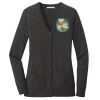 (KM) Ladies Marled Cardigan Sweater Thumbnail