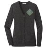(KM) Ladies Marled Cardigan Sweater Thumbnail