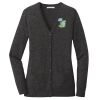 (KM) Ladies Marled Cardigan Sweater Thumbnail