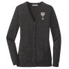 (KM) Ladies Marled Cardigan Sweater Thumbnail